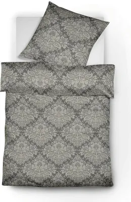Produktbild von Fleuresse Lech Edelflanell Bettwäsche 200x220 Ornamente grau  603739-21