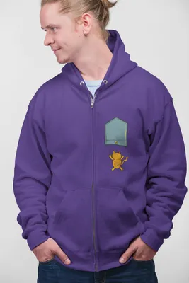 Produktbild von D&B Uni Hoodie ZIPPO00011 Falling Cat Lila-Größe XL