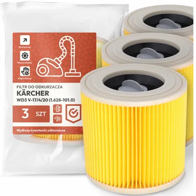 Produktbild von Kärcher WD3 V-17/4/20 Ersatzfilter 3 Stück
