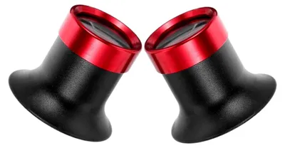 Produktbild von 2 Stück Juwelierlupe mit 10-facher Vergrößerung aus Aluminium, tragbar und ergonomisch für Schmuck, Münzen und Briefmarken