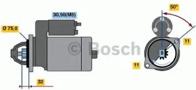 Produktbild von BOSCH 0 986 019 840 Starter Anlasser 1,4kW für OPEL ZAFIRA B (A05) 12V