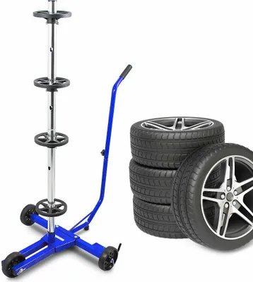 Produktbild von Bituxx Felgenbaum fahrbar bis 100kg Blau MS-15308