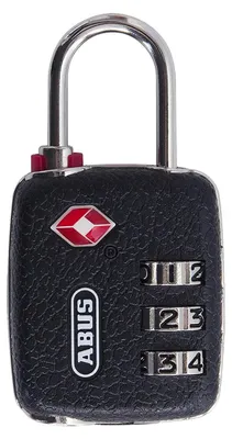 Productafbeelding van Abus Bagagehangslot - TSA Cijferslot voor Koffers en Tassen - Zelfinstelbare 3-Cijferige Code - Slotkast van Kunststof - Incl.