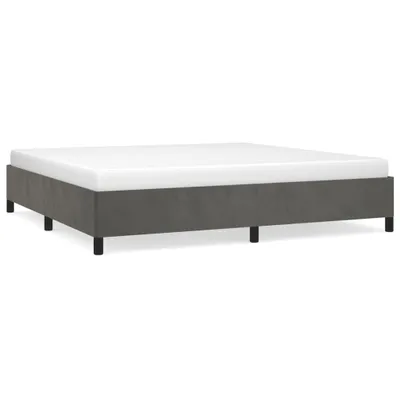 Immagine prodotto di vidaXL Struttura letto senza materasso grigio scuro 200x200 cm velluto