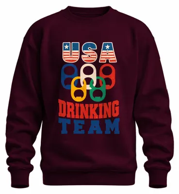 Productafbeelding van USA Drinking Team - T-shirt/trui voor een bierfeest, met het opschrift "Dosenlaschen Mallorca", bordeauxrood, maat 3XL