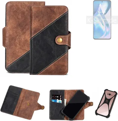 Produktbild von K-S-Trade Handyhülle Schutzhülle Bookstyle Case kompatibel mit OnePlus Ace Klapphülle Cover Hülle Schutztasche 1x