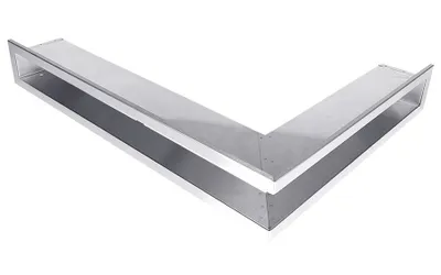 Image de Grille de cheminée Angle ouvert droit 80x40x6cm - acier inoxydable