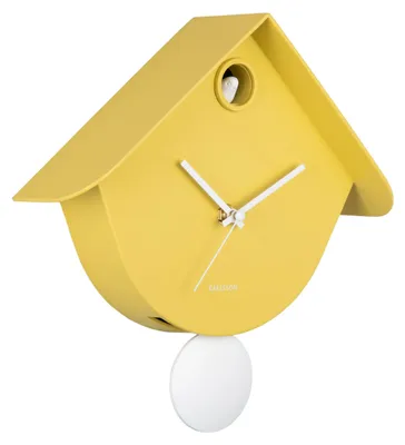 Produktbild von WANDUHR Retro Cuckoo - Gelb - 7,5/25,5/25,8 cm