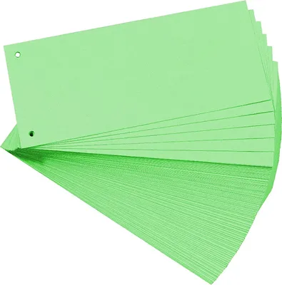 Produktbild von EXACOMPTA Trennstreifen 105 x 240 mm grün 180 g/qm 100 Stück