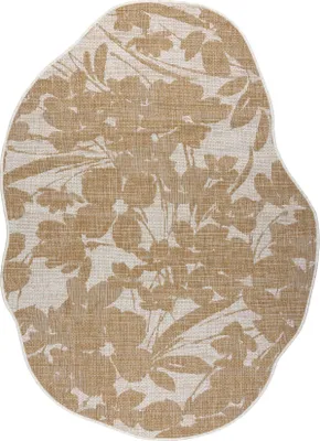 Produktbild von ORGANIC 2735 Sisalteppich Blumen Ecru / natürliche – moderne unregelmäßige Form beige 240x330 cm