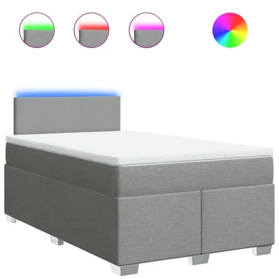 Produktbild von vidaXL Boxspringbett mit Matratze Hellgrau 120x190 cm Stoff
