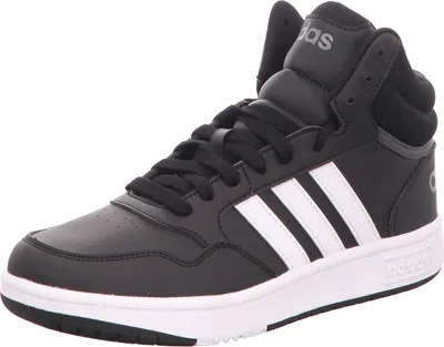 Image de baskets montantes adidas pour garçons Noir, Couleur:noir, UK Taille:31½