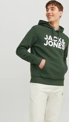 Produktbild von Jack & Jones Herren Corp Logo Sweat Hood Basic Kapuzen Sweatshirt |