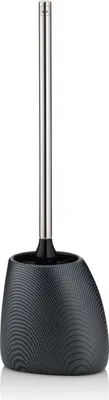 Produktbild von KELA Wc-Garnitur Moiree Keramik schwarz 15x13x46cm KL-20203