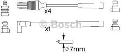 Produktbild von Bosch Zündleitungssatz  0 986 356 889