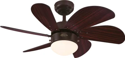 Produktbild von Deckenventilator Turbo Swirl Espresso 76 cm mit Beleuchtung und Zugketten
