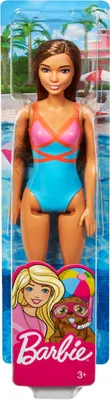 Produktbild von Mattel GHW40 Barbie Beach Puppe (blau)