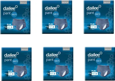 Produktbild von 6x15 Dailee Pant Men Premium Blue Plus M Inkontinenz Blasenschwäche