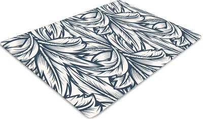 Produktbild von Stuhlunterlage Bürostuhlunterlage 120 cm x 90 cm Bodenmatte Bürostuhlunterlage - Gezogene Blätter