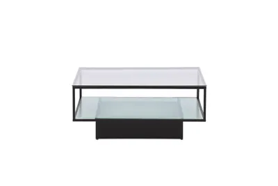 Image de Maglehem table basse 90x90cm noir, verre.