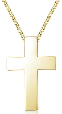 Produktbild von MATERIA Kreuz Anhänger Gold Herren Schmuck Silber 925 vergoldet wahlweise mit Kette mit Geschenk-Box KA-279-Gold