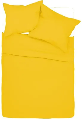 Zdjęcie produktu dla żółty komplet pościeli 160x200 poszewki na poduszki 70x80 pościel