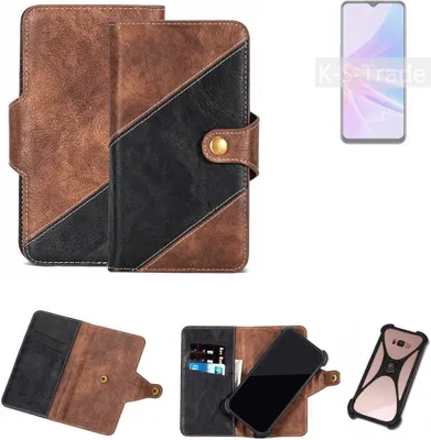 Produktbild von K-S-Trade Handyhülle Schutzhülle Bookstyle Case kompatibel mit Oppo A58 5G Klapphülle Cover Hülle Schutztasche 1x