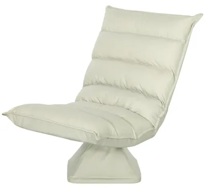 Produktbild von 360¡ã drehbarer und 3-fach verstellbarer gepolsterter Stoffsessel, 62 x 70 x 95 cm, Beige