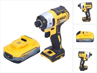 Produktbild von DeWalt DCF 887 N Akku Schlagschrauber 18 V 205 Nm 1/4" Brushless + 1x Akku Powerstack 5,0 Ah - ohne Ladegerät