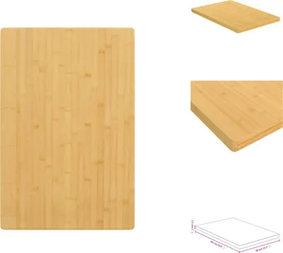 Produktbild von vidaXL Tischplatte 40x60x2,5 cm Bambus -  Tischplatten