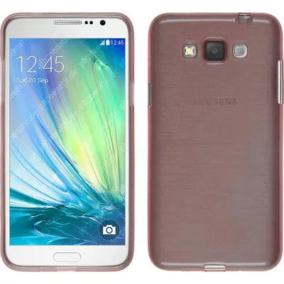 Produktbild von PhoneNatic Case kompatibel mit Samsung Galaxy Grand 3 - rosa Silikon Hülle brushed + 2 Schutzfolien