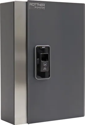 Obrázok produktu pre Rottner Key Pro 68 skrinka na kľúče čierna | 	Zámok na odtlačok prsta | 26.5 x 38.5 x 9.5 cm