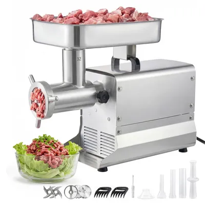 Fleischwolf 1100 W Edelstahl 9,5 kg/min 3 Scheiben