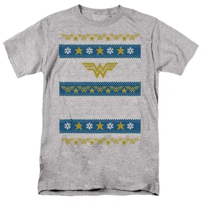 Obrázok produktu pre Tričko Wonder Woman – uni, pánske/dámske, vianočný motív, model TV39958 (veľkosť 3XL), farba: športová sivá