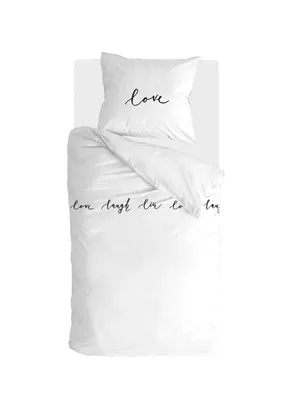 Produktbild von Walra Bettwäsche Lively Love Weiß - 140x220 cm
