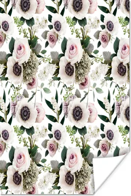 Produktbild von MuchoWow® Poster Blumen - Rosen - Anemone 20x30 cm - Papierdruck