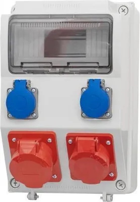 Zdjęcie produktu dla Rozdzielacz CAJA 16 A/5P, 32 A/5P, 2x230 V 9 M IP65