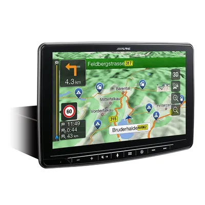 Produktbild von Alpine INE-F904DU | Navigationssystem mit 9-Zoll Touchscreen für Ducato 3, Jumper 2 und Boxer 2, 1-DIN-Einbaugehäuse, DAB+, Apple CarPlay und Android Auto Unterstützung und mehr