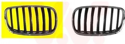 Produktbild von VAN WEZEL 0687512 Kühlergrill Frontgrill für BMW X5 (E70) Rechts Schwarz Chrom/Schwarz