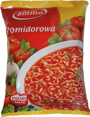 Produktbild von Amino Instant-Tomatensuppe mit Nudeln 61g