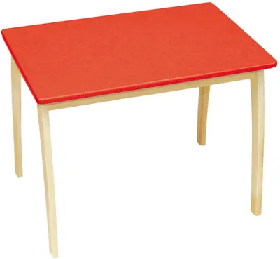 Immagine prodotto di tavolo per bambini roba, in legno massiccio e MDF, con piano laccato colorato