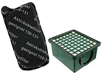 HEPA-Filter + Aktivkohlefilter für Kobold VK130/VK131, 2 Stück