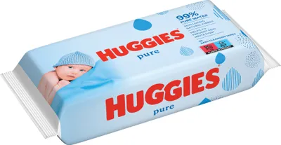 Produktbild von Huggies Pure sensitive Baby Feuchttücher Tücher 99% Wasser Monatsbox 10 x 56 St.