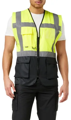 Produktbild von Sicherheitsweste mit hoher Sichtbarkeit und 2 praktischen Taschen