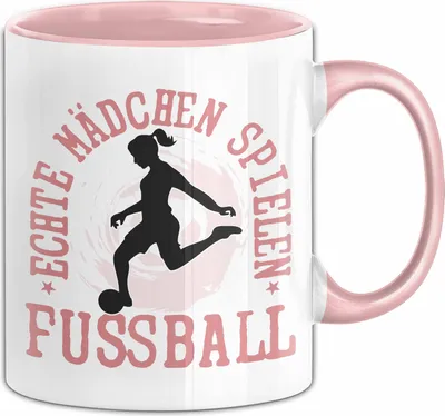 Produktbild von Mädchen Fußball Tasse Geschenk Echte Mädchen Spielen Fußball Frauen-Fussball (Rosa)