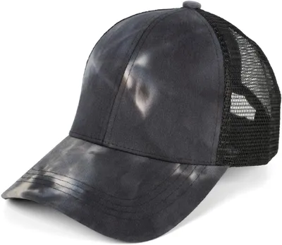 Produktbild von styleBREAKER Damen Ponytail Baseball Cap im Batik Look mit Mesh Einsatz | Verstellbare Basecap mit Klettverschluss | Einheitsgröße für Erwachsene und Teenager