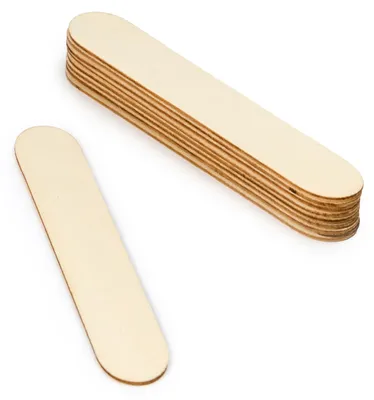 Productafbeelding van Verpakking met 50 platte staven van multiplex, 2,5 x 15 x 0,2 cm