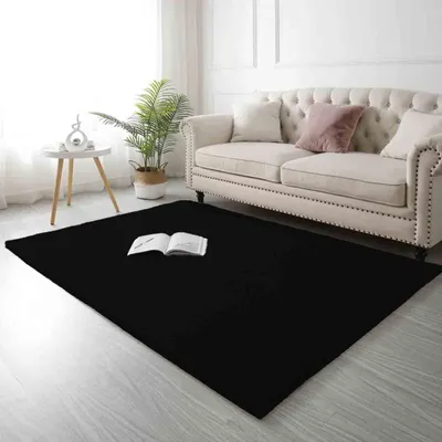 Produktbild von Waschbarer Teppich Schlafzimmer Wohnzimmer Kurzflor rutschfest flauschig