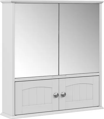 Productafbeelding van Badkamerspiegelkast Vicco Bianco Wit 56 x 58 cm, Model 57406