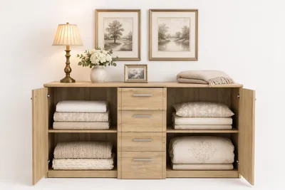 Produktbild von Schubkastenkommode Eiche sonoma Nachbildung Sideboard #4200